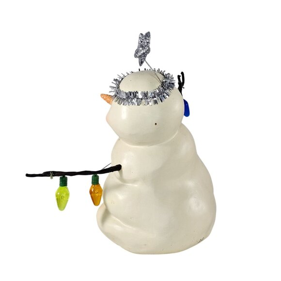 Hallmark Mitford JC Snowman Figurine Christmas Lights Star...